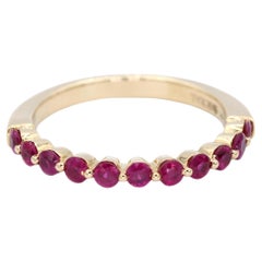 14K Yellow Gold Ring with 0.60 Ct Natural Ruby - Size 7, 2.8 grams