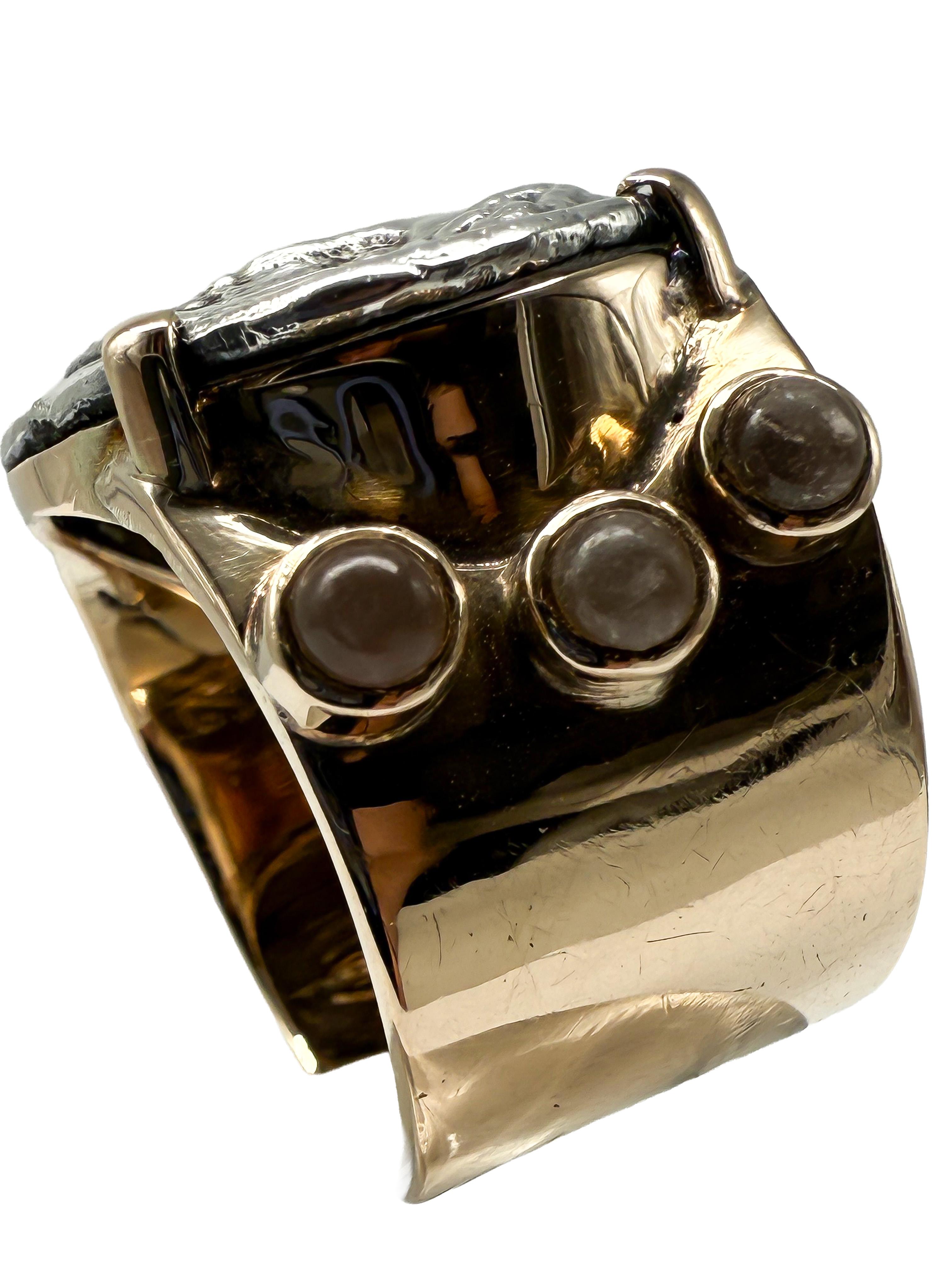 14K Yellow Gold Ring with Antique Greek Coin in vendita 1