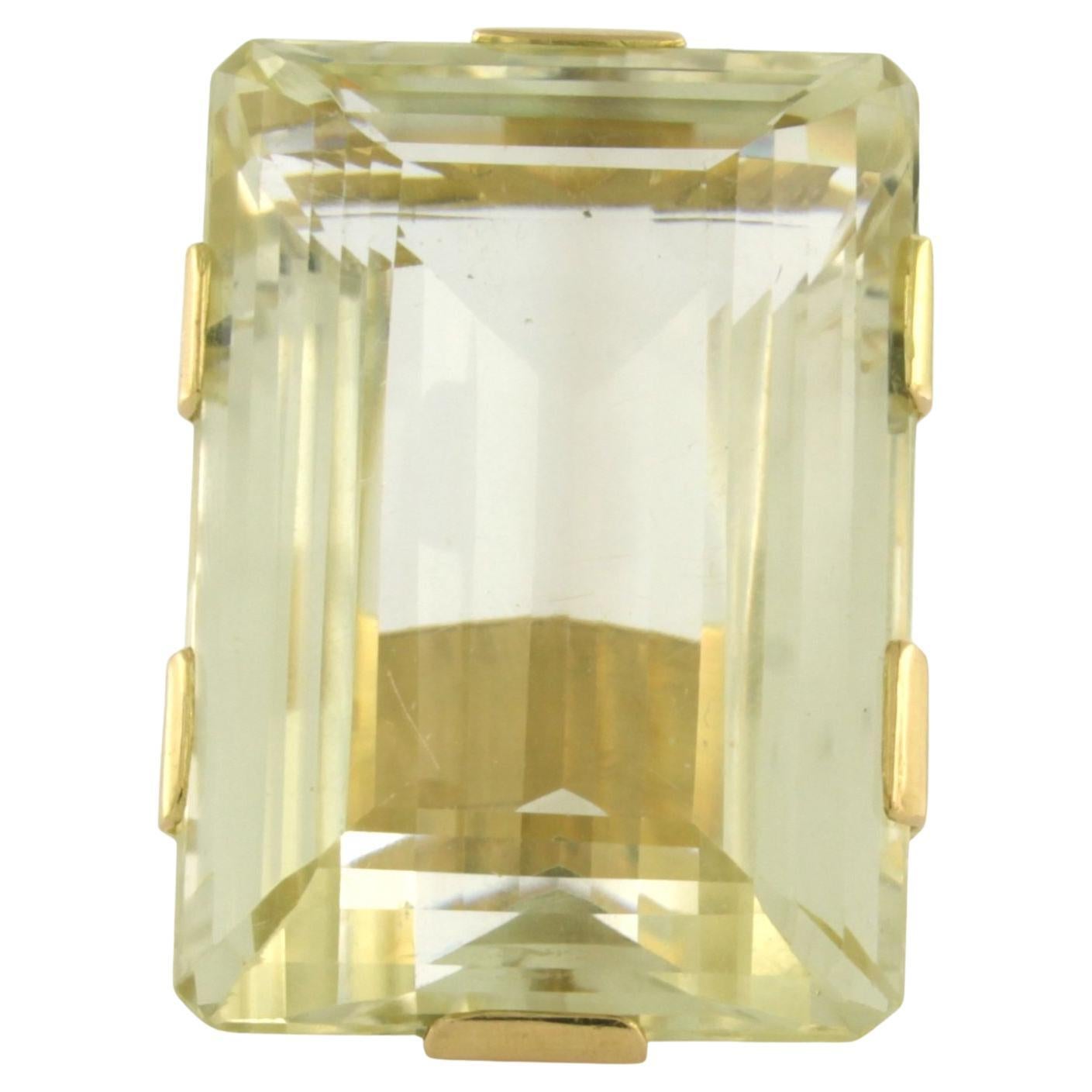 14k yellow gold ring with citrine up to 110.0ct - 47.2 grams