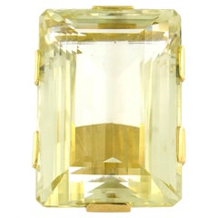Anello in oro giallo 14k con citrino fino a 110,0ct - 47,2 grammi
