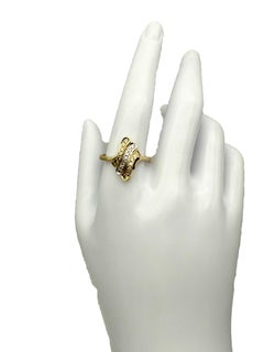 14K Yellow Gold Ring with Diamonds