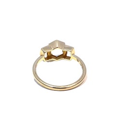 14K Yellow Gold Ring with Oregon Sunstone Center & Moonstones