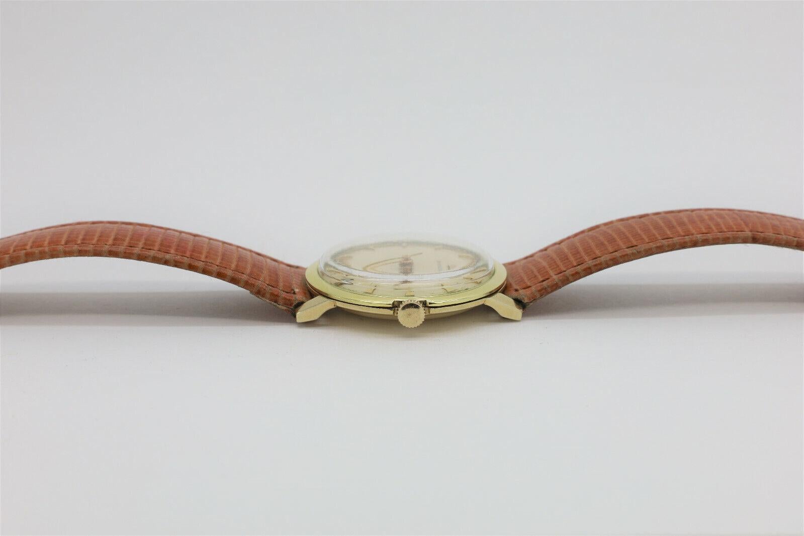 Men's 14k Yellow Gold Rolex Circa 1955 Precision Watch Hand Wound Cal. 1210 Movement For Sale