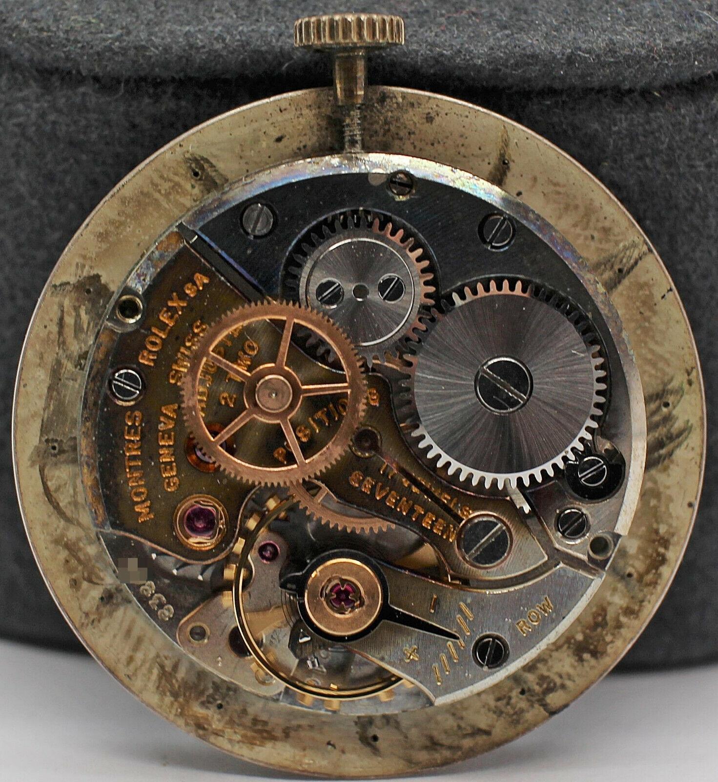 14k Yellow Gold Rolex Circa 1955 Precision Watch Hand Wound Cal. 1210 Movement For Sale 3