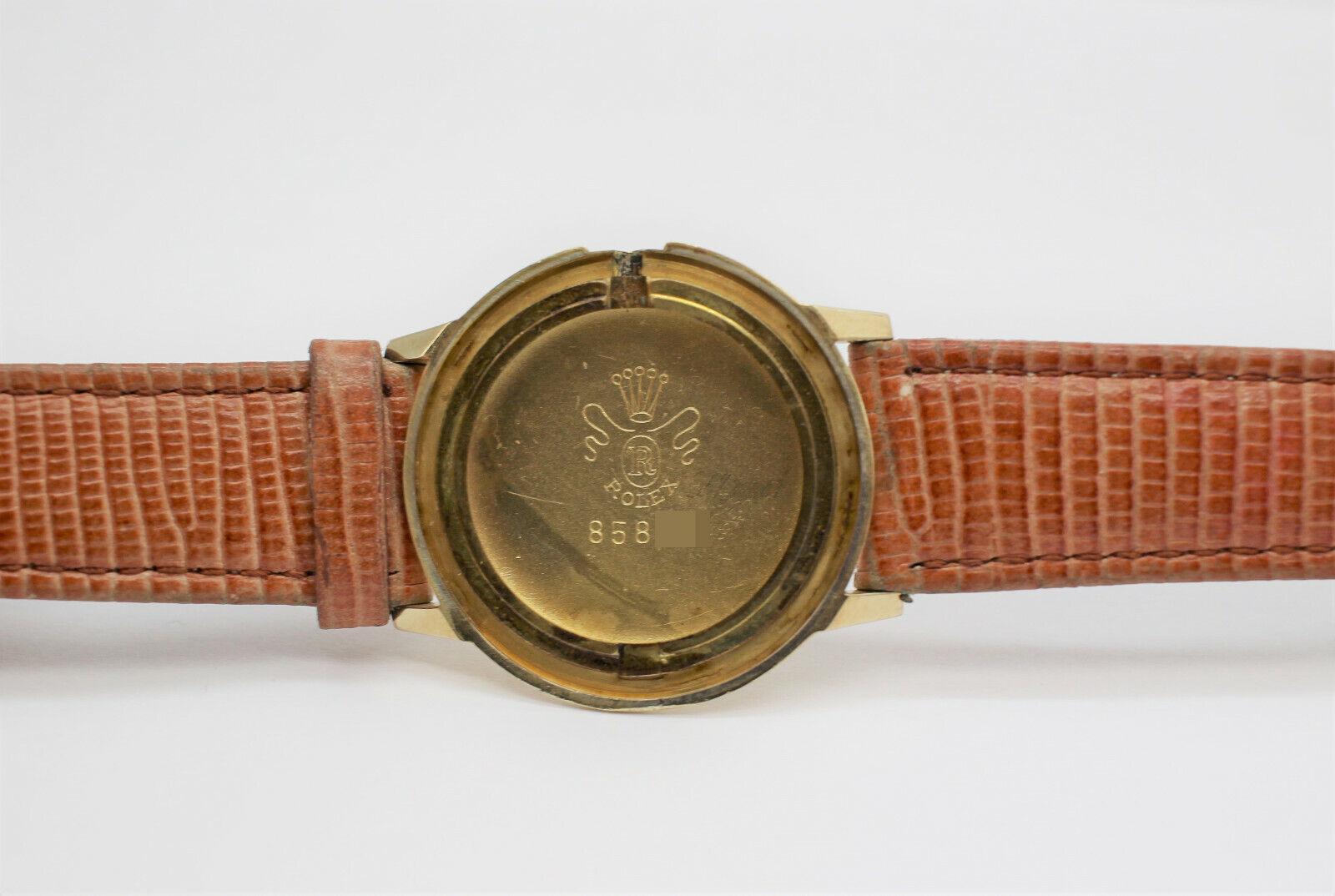 14k Yellow Gold Rolex Circa 1955 Precision Watch Hand Wound Cal. 1210 Movement For Sale 4