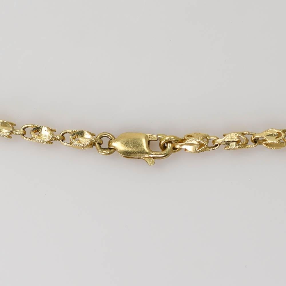14K Yellow Gold Rolo Style Chain, 13.2gr In Excellent Condition For Sale In Laguna Beach, CA