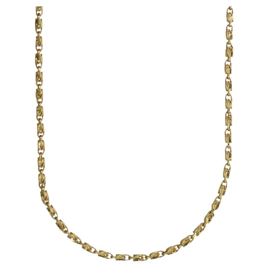 14K Yellow Gold Rolo Style Chain, 13.2gr For Sale