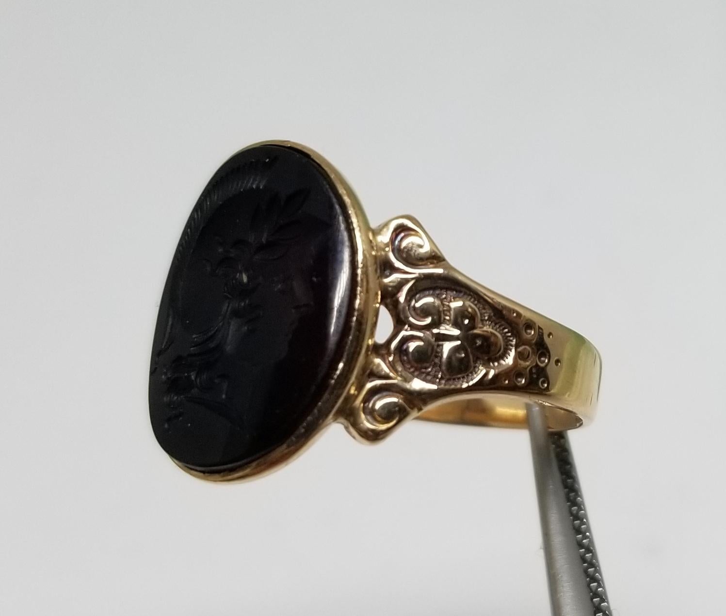 carved onyx ring