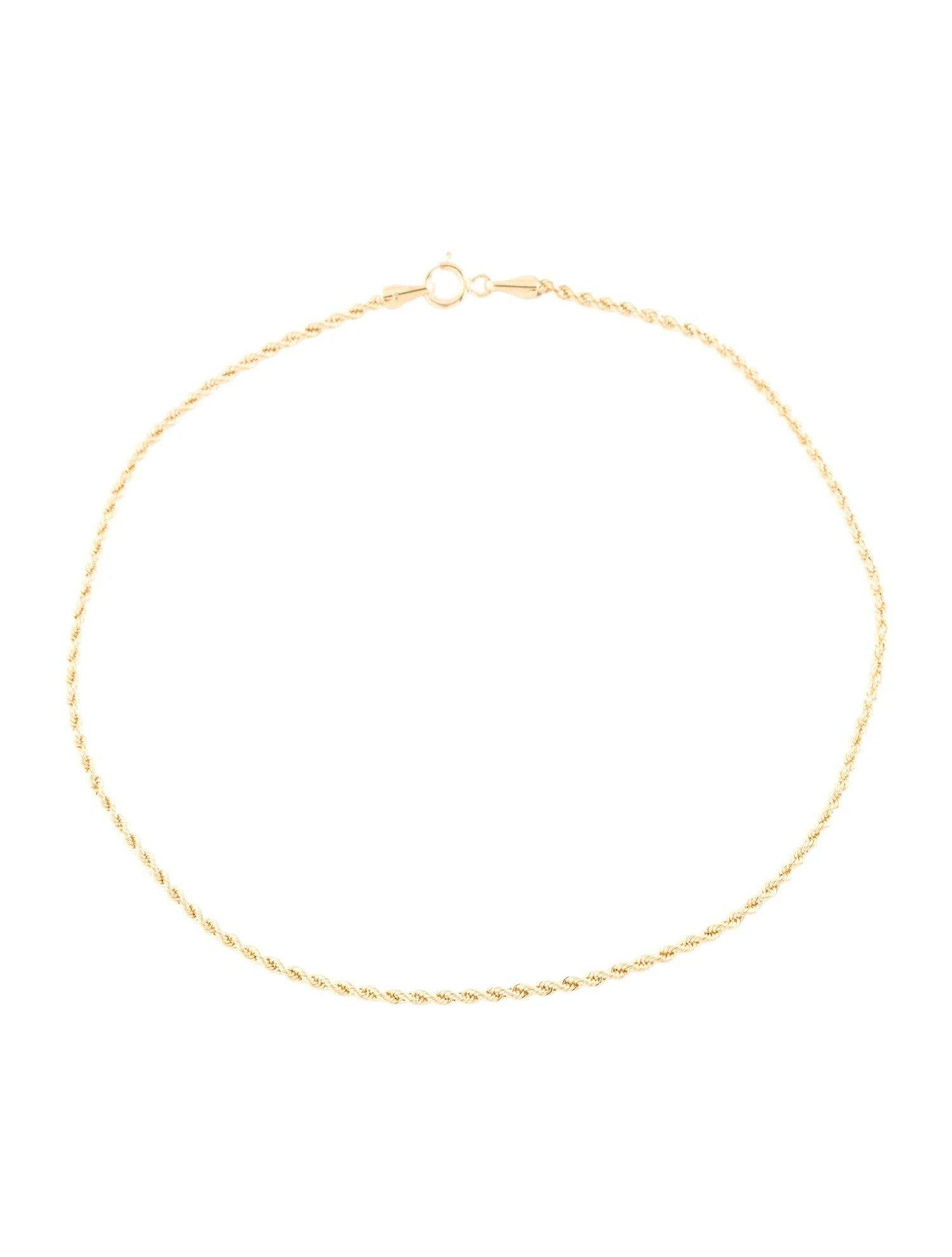 Contemporain Bracelet de cheville en or jaune 14K ajustable pour elle en vente