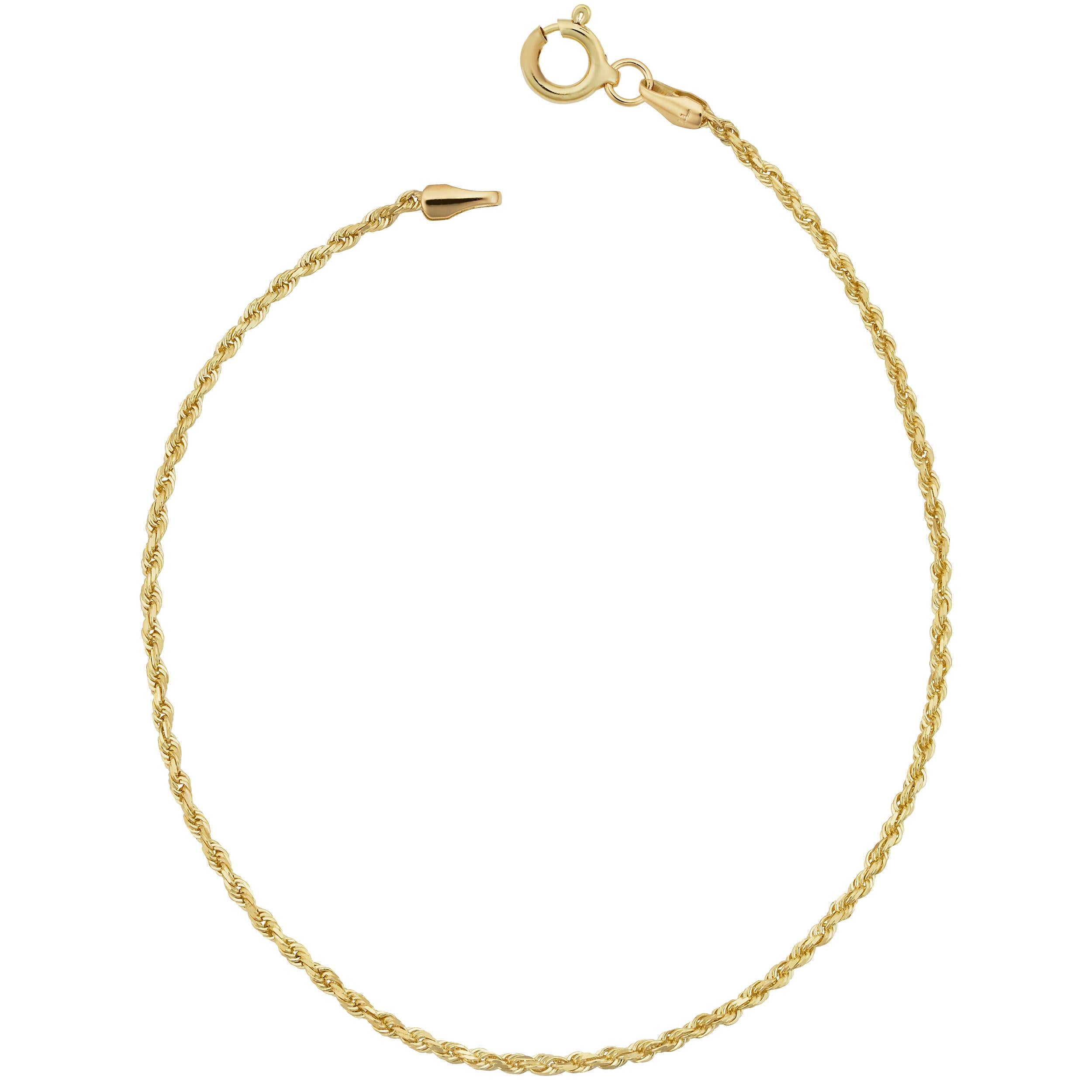 Bracelet de cheville en or jaune 14K ajustable pour elle Neuf - En vente à Great neck, NY