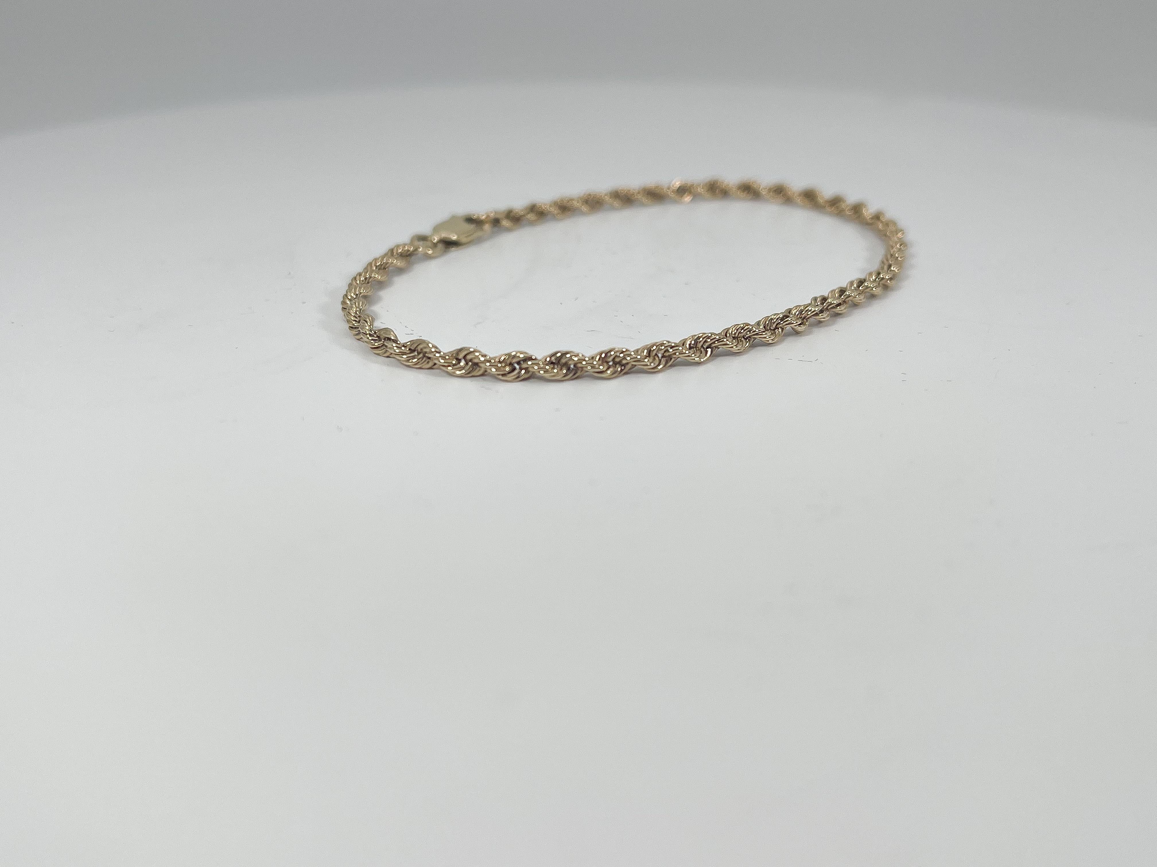 14k rope bracelet