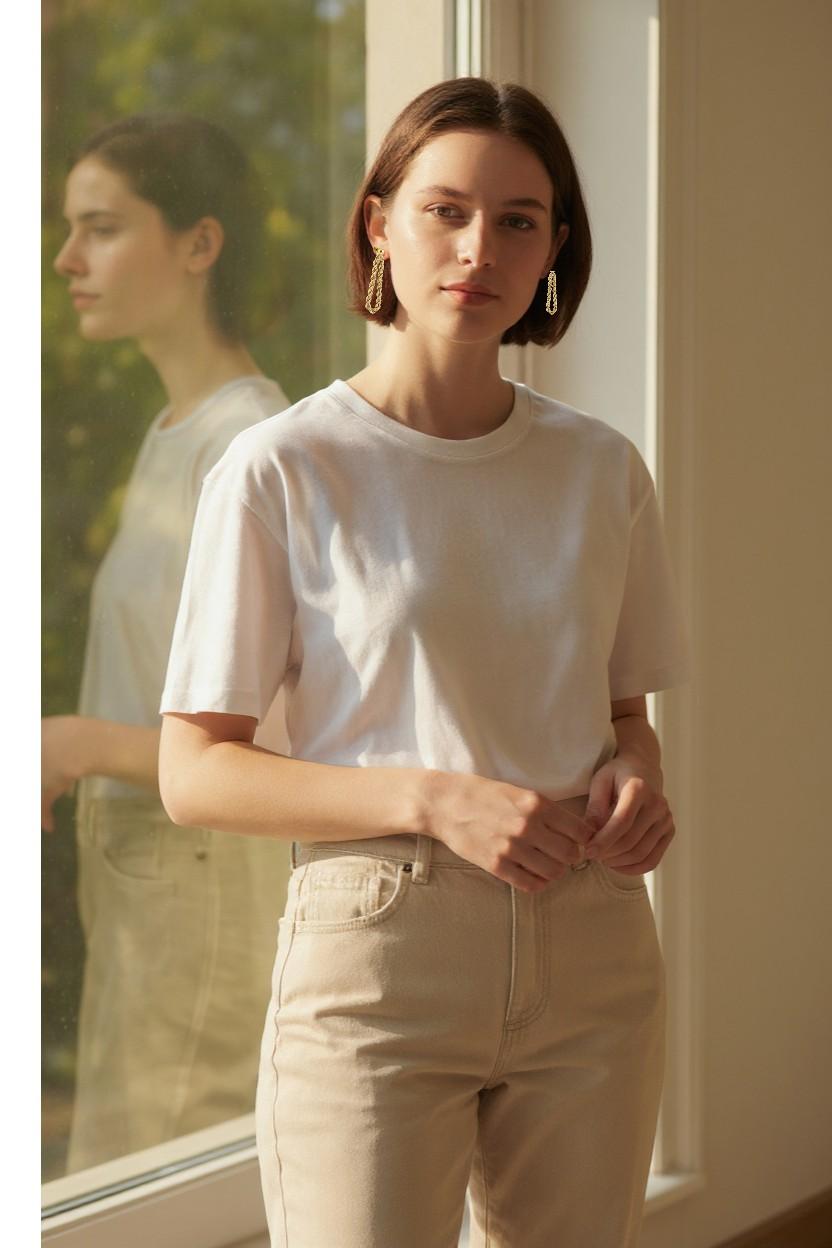 Orecchini in oro giallo 14K con catena a spirale Looping e design a catena in vendita 2