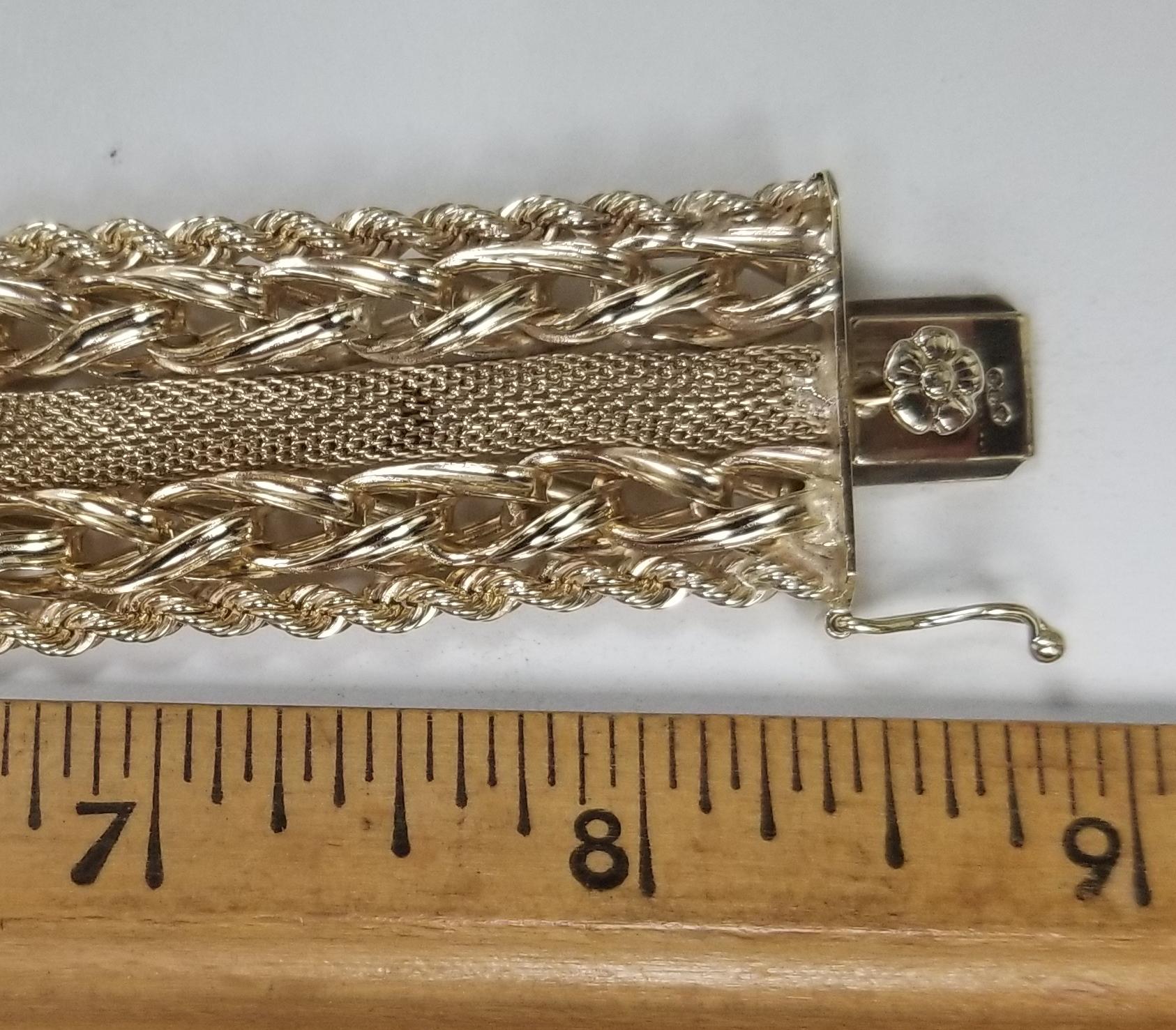14k mesh bracelet