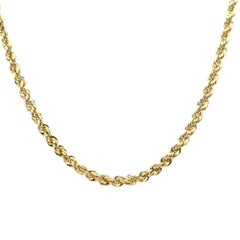 14k Yellow Gold Rope Necklace