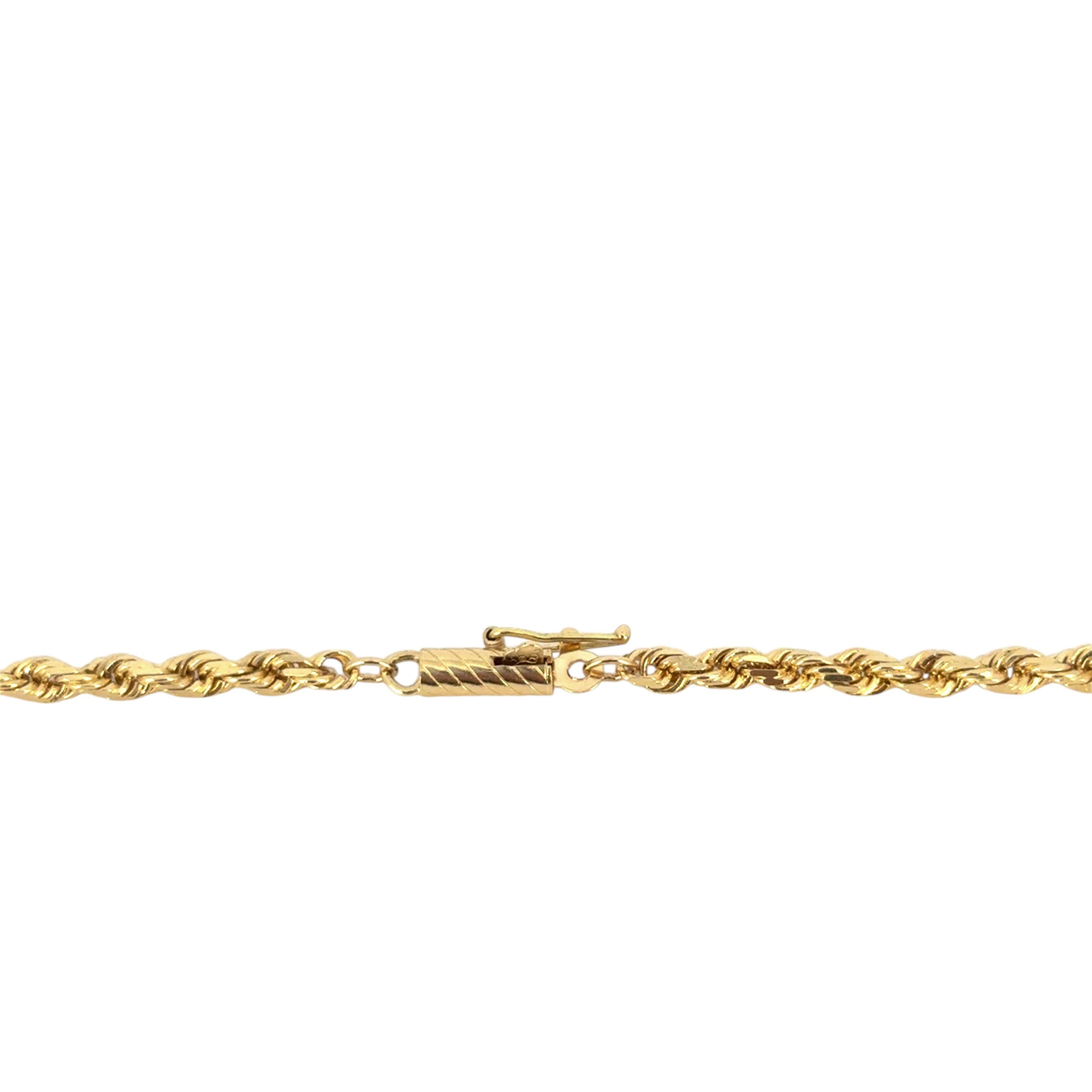 14k Yellow Gold Rope Necklace 1