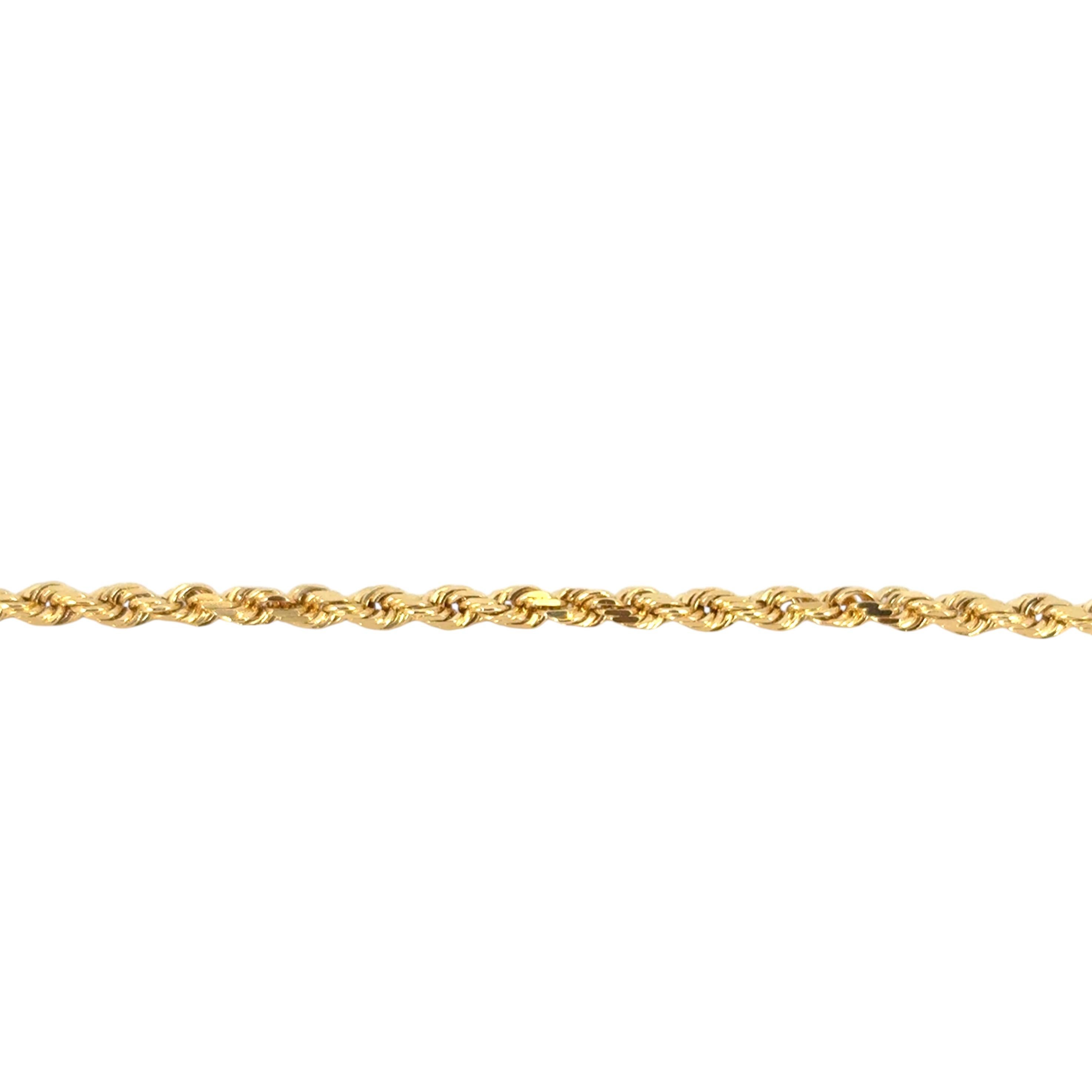 14k Yellow Gold Rope Necklace 3