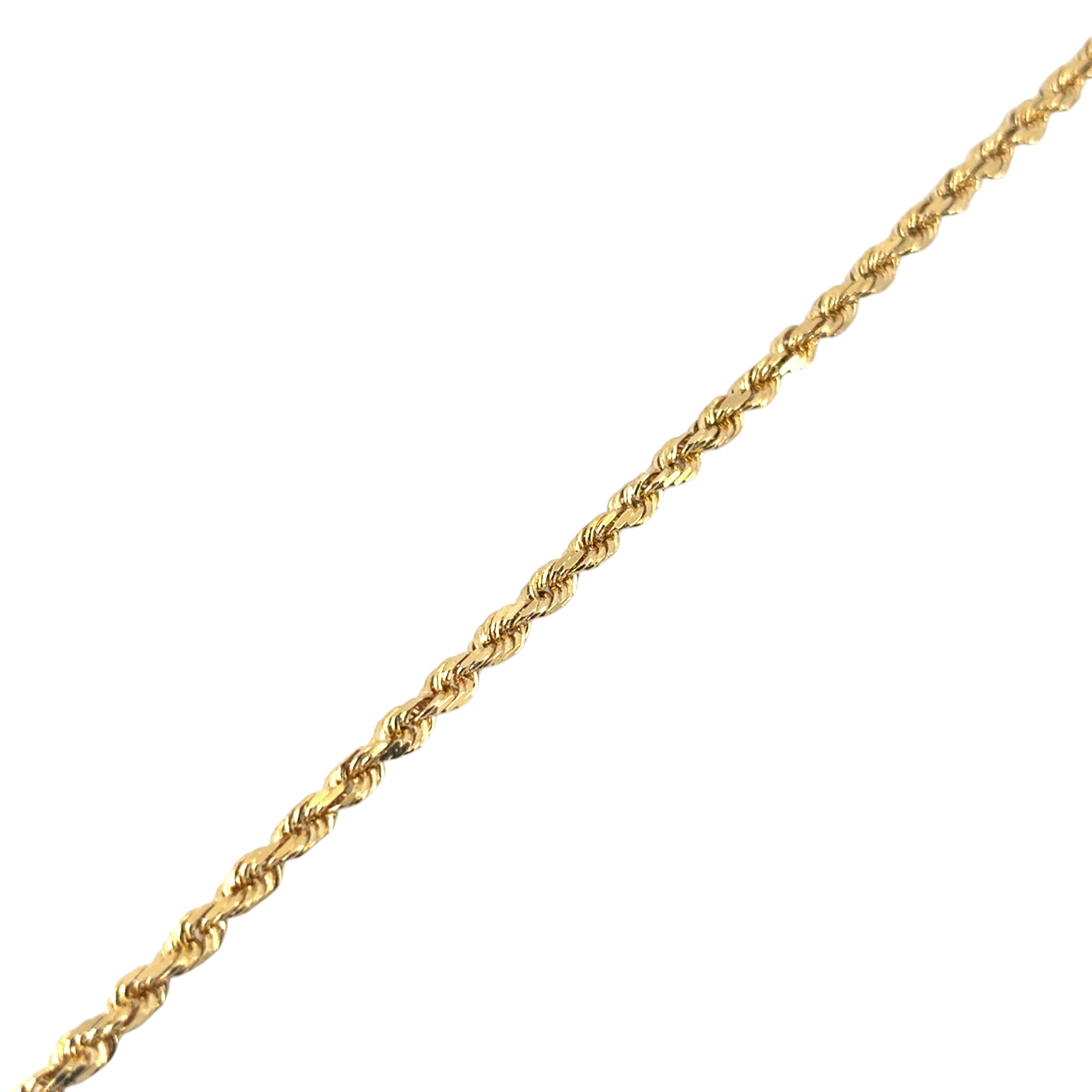 14k Yellow Gold Rope Necklace 4