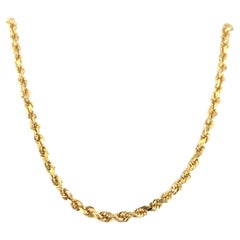 14k Gelbgold Seil-Halskette