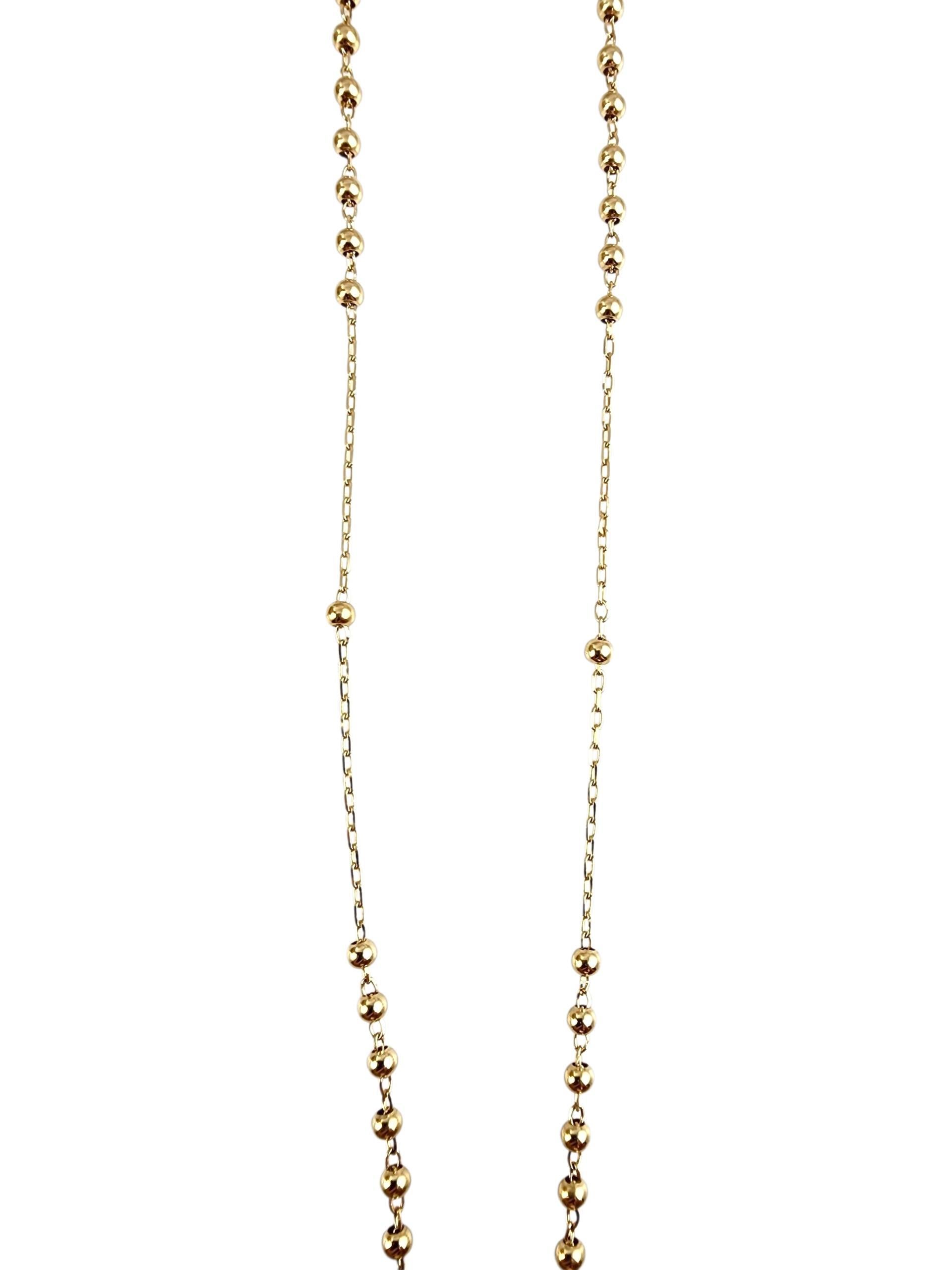 14K Gelbgold Rosenkranz Perlen #22504 Damen im Angebot