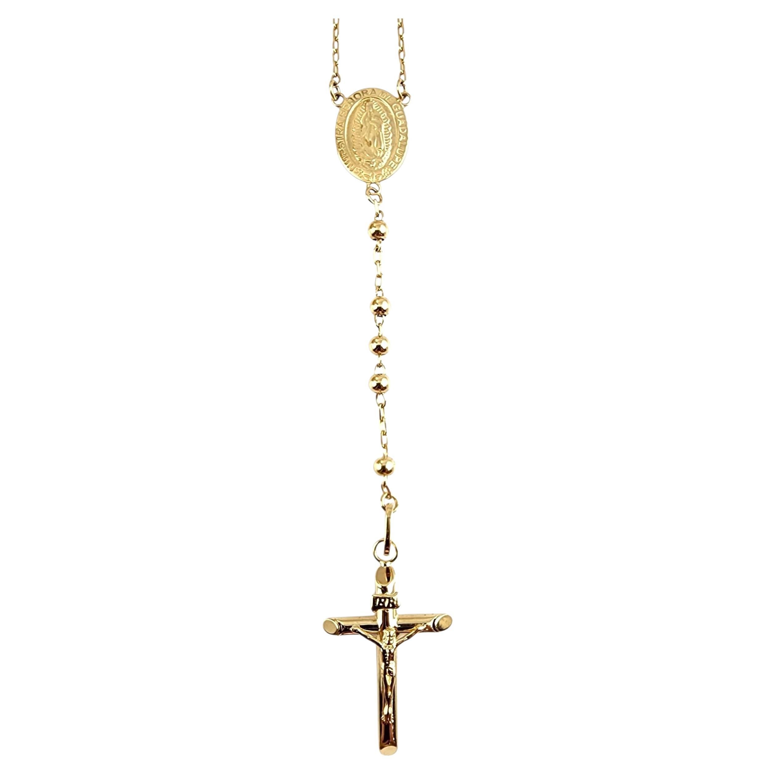 14K Gelbgold Rosenkranz Perlen #22504