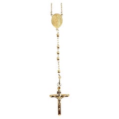 14K Gelbgold Rosenkranz Perlen #22504