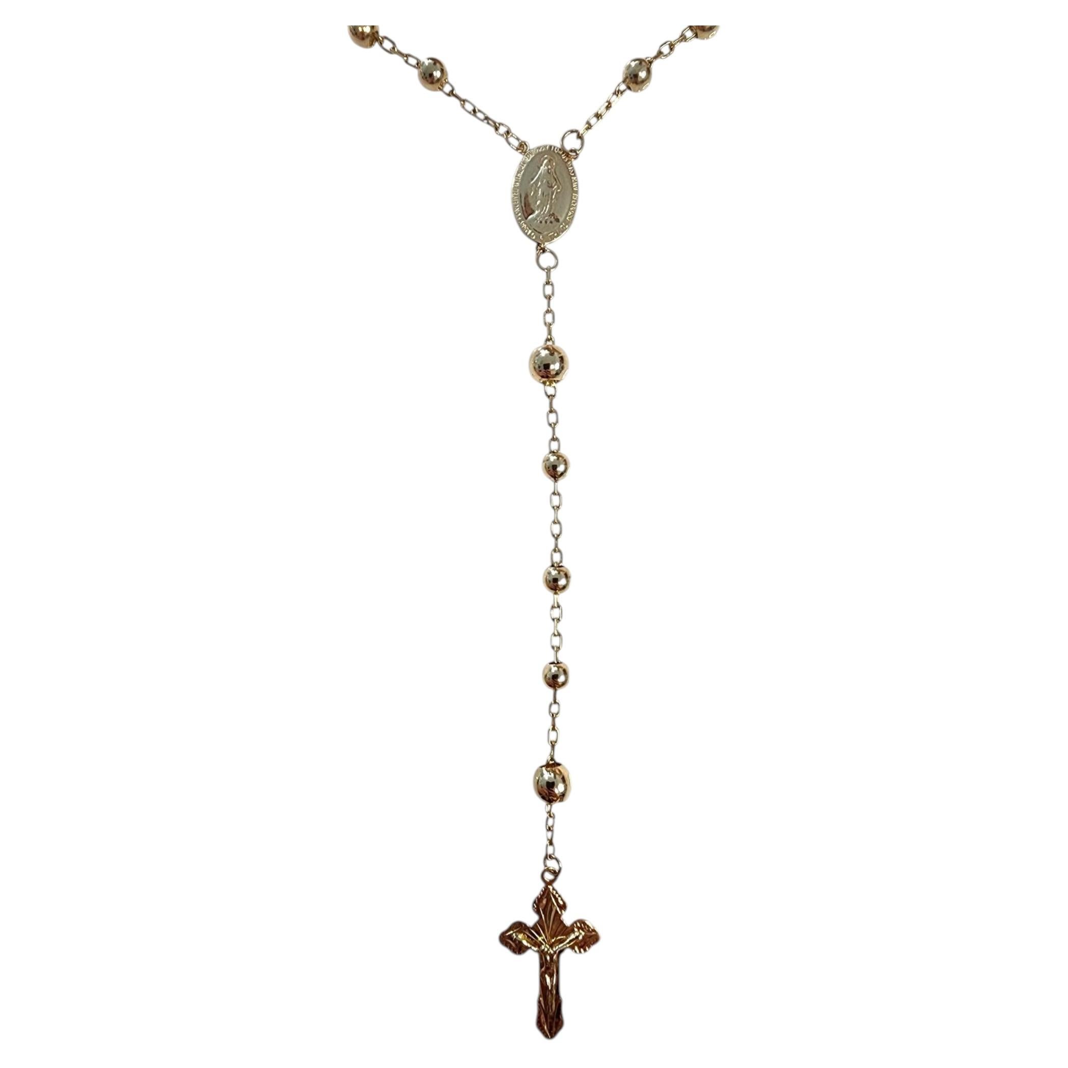 14K Yellow Gold Rosary Beads #25309