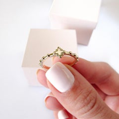 14 Karat Yellow Gold Rosary Ring