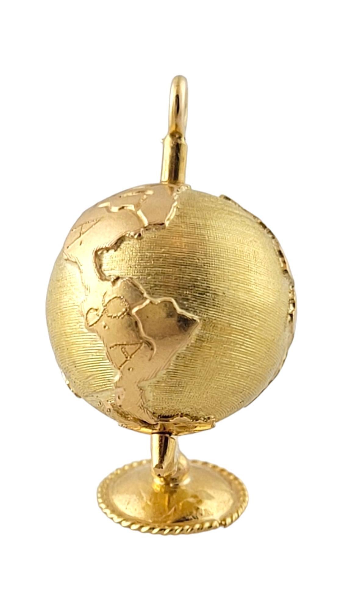 14K Yellow Gold Rotating Desk Globe Charm

This adorable globe charm is crafted from 14K yellow gold with amazing detail and even rotates like a real globe!

Size: 28.77mm X 20.77mm X 16.16mm

Weight: 4.60 dwt/ 7.15 g

Tested 14K

Very good