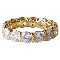 14k Gelbgold Rundschliff Diamant Eternity Band