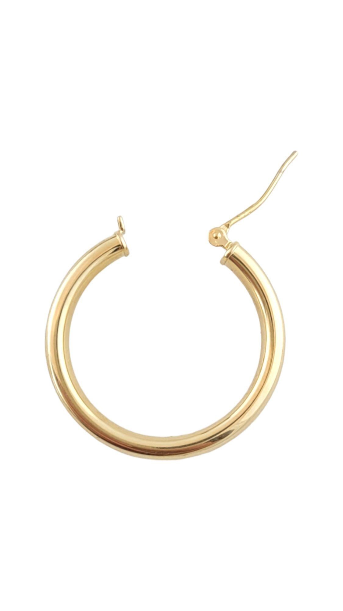 14K Yellow Gold Round Hoop Earrings #14499 In Good Condition For Sale In Washington Depot, CT