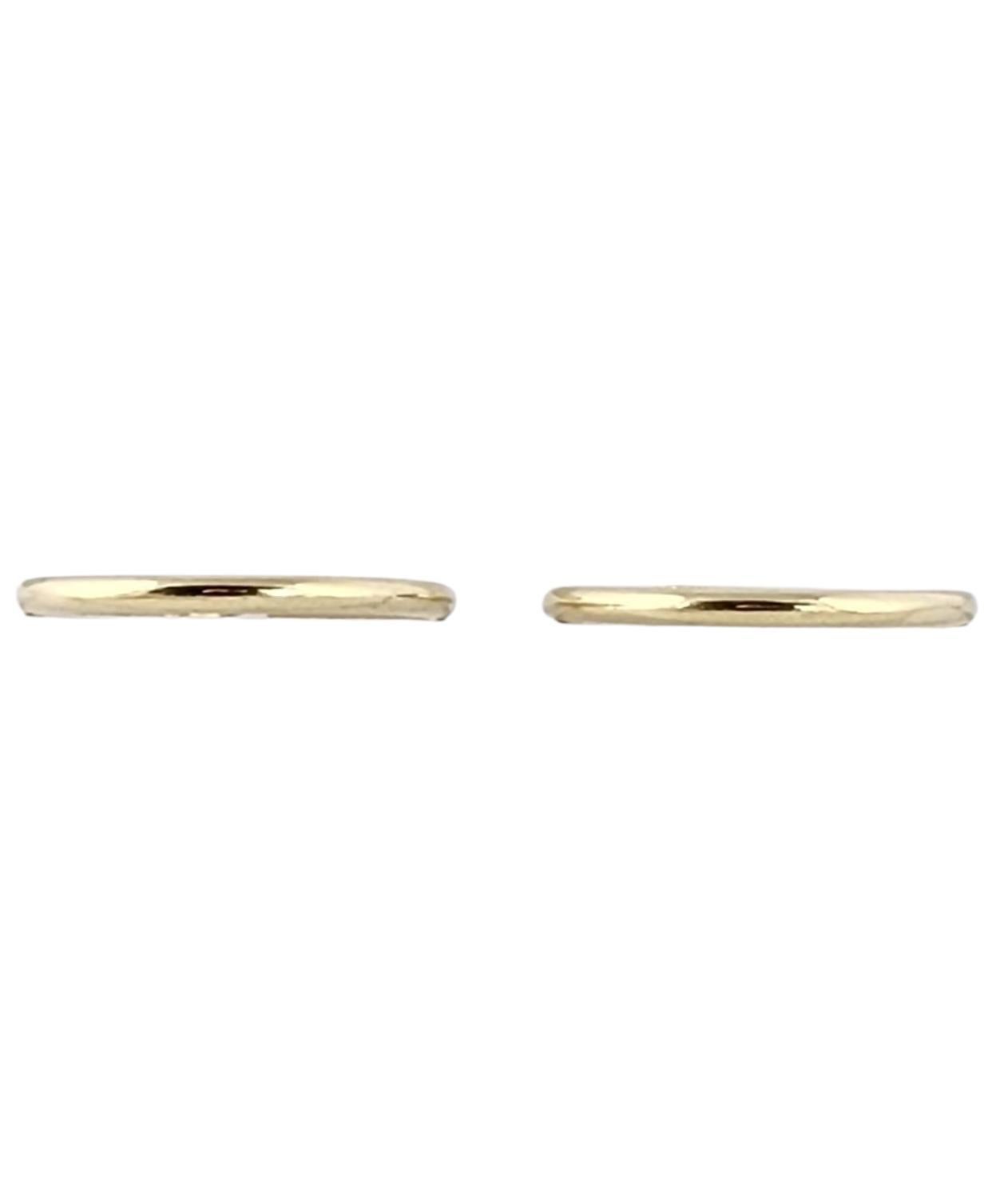 Boucles d'oreilles rondes en or jaune 14K #24006 Pour femmes en vente