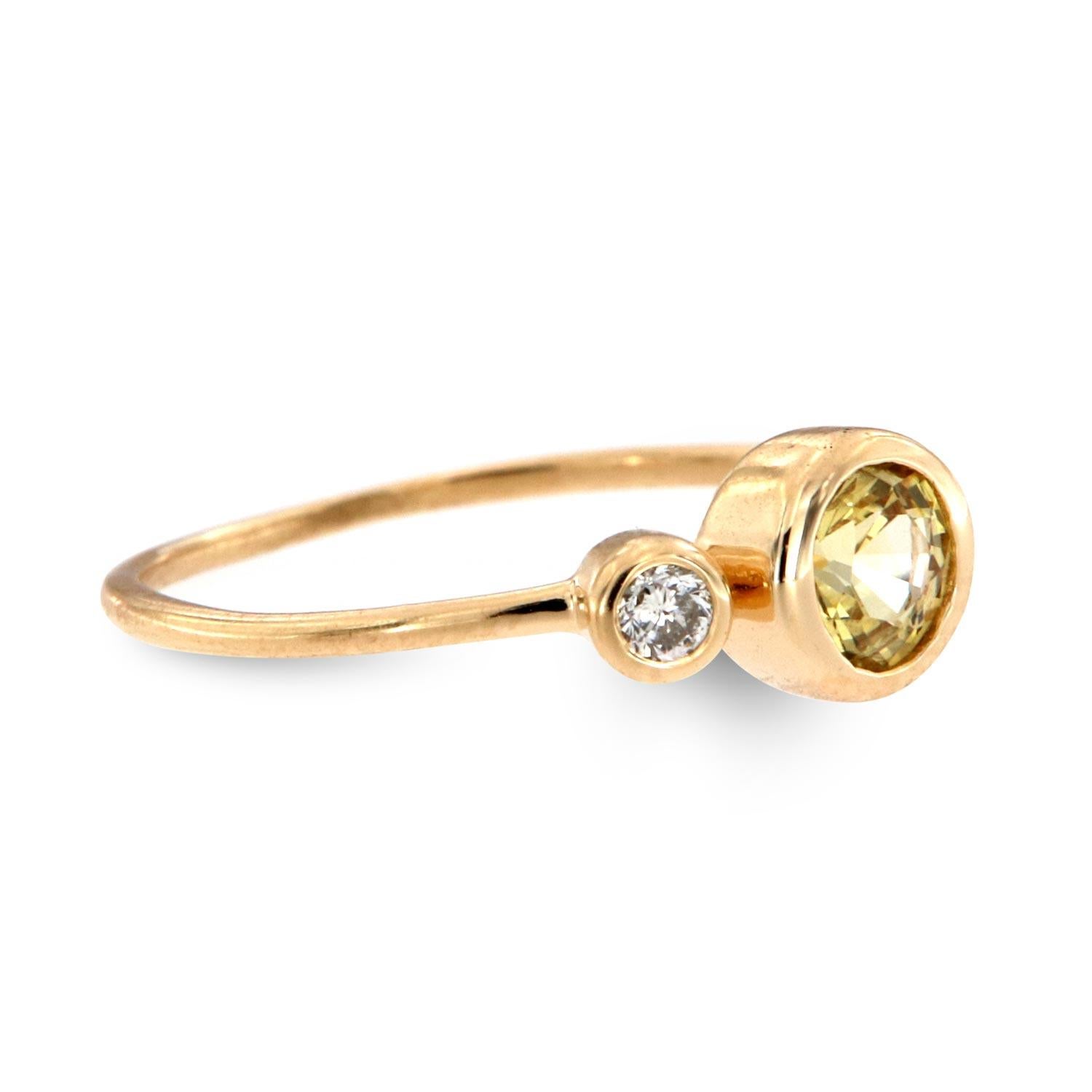 5 carat yellow sapphire ring