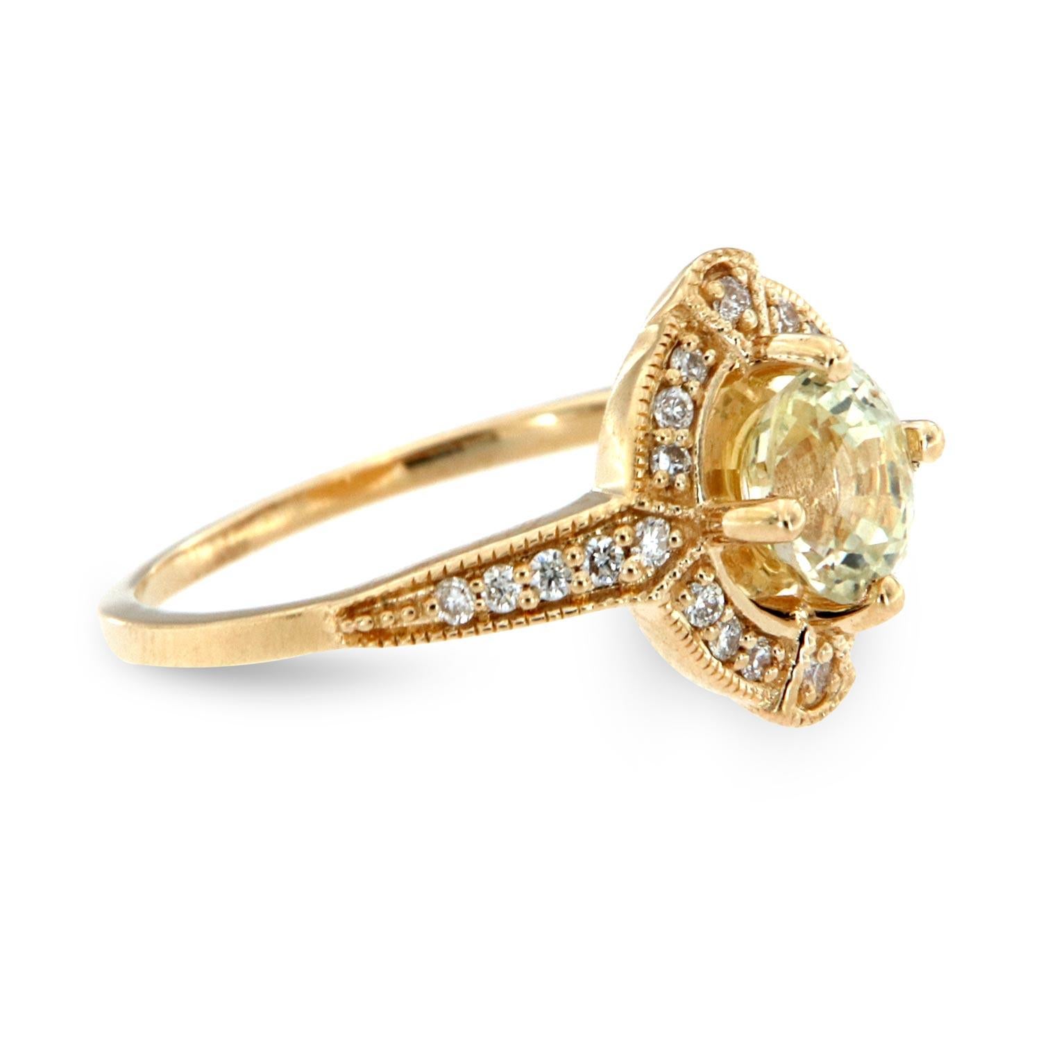 light yellow sapphire ring