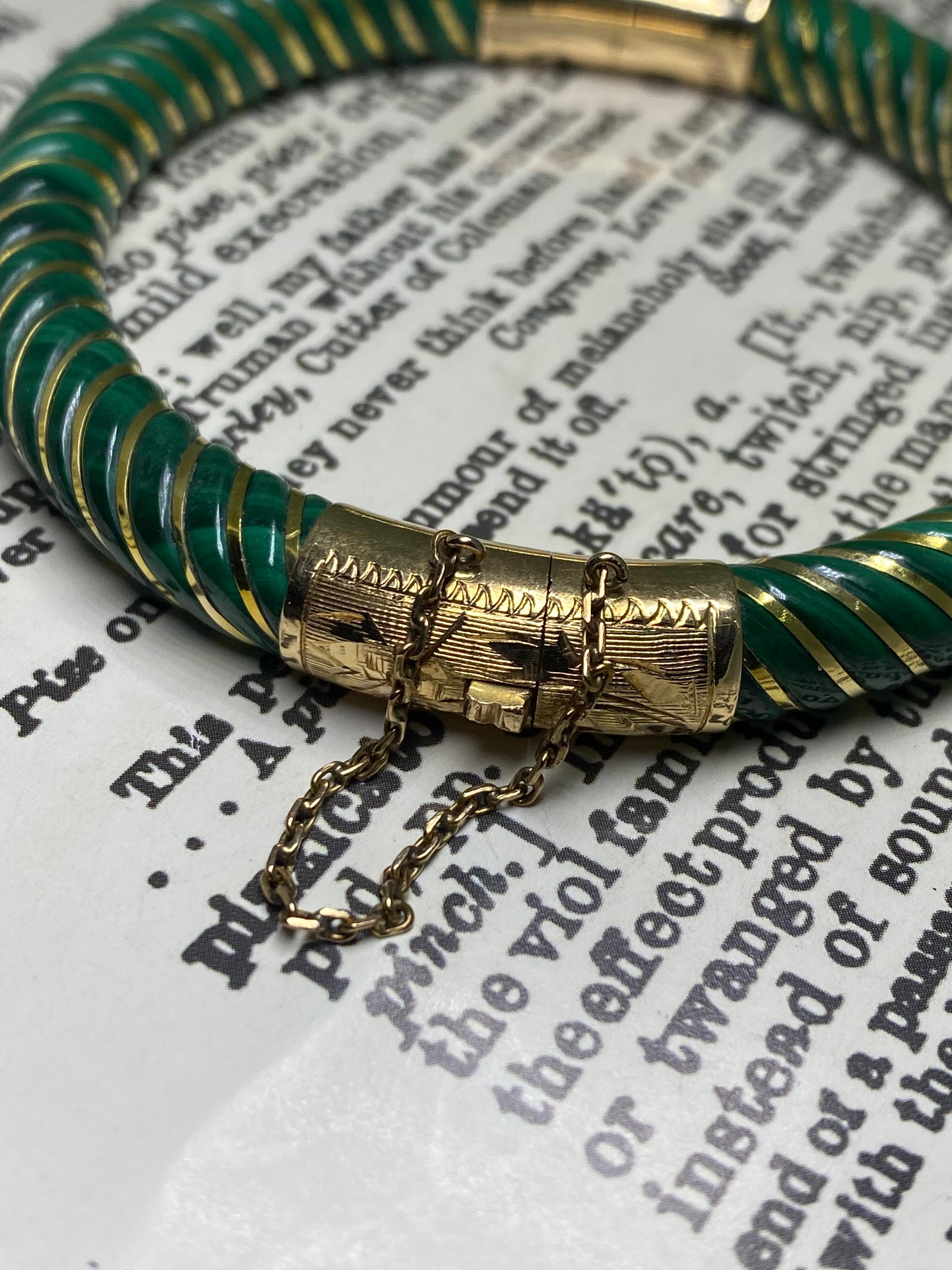malachite bangle bracelet
