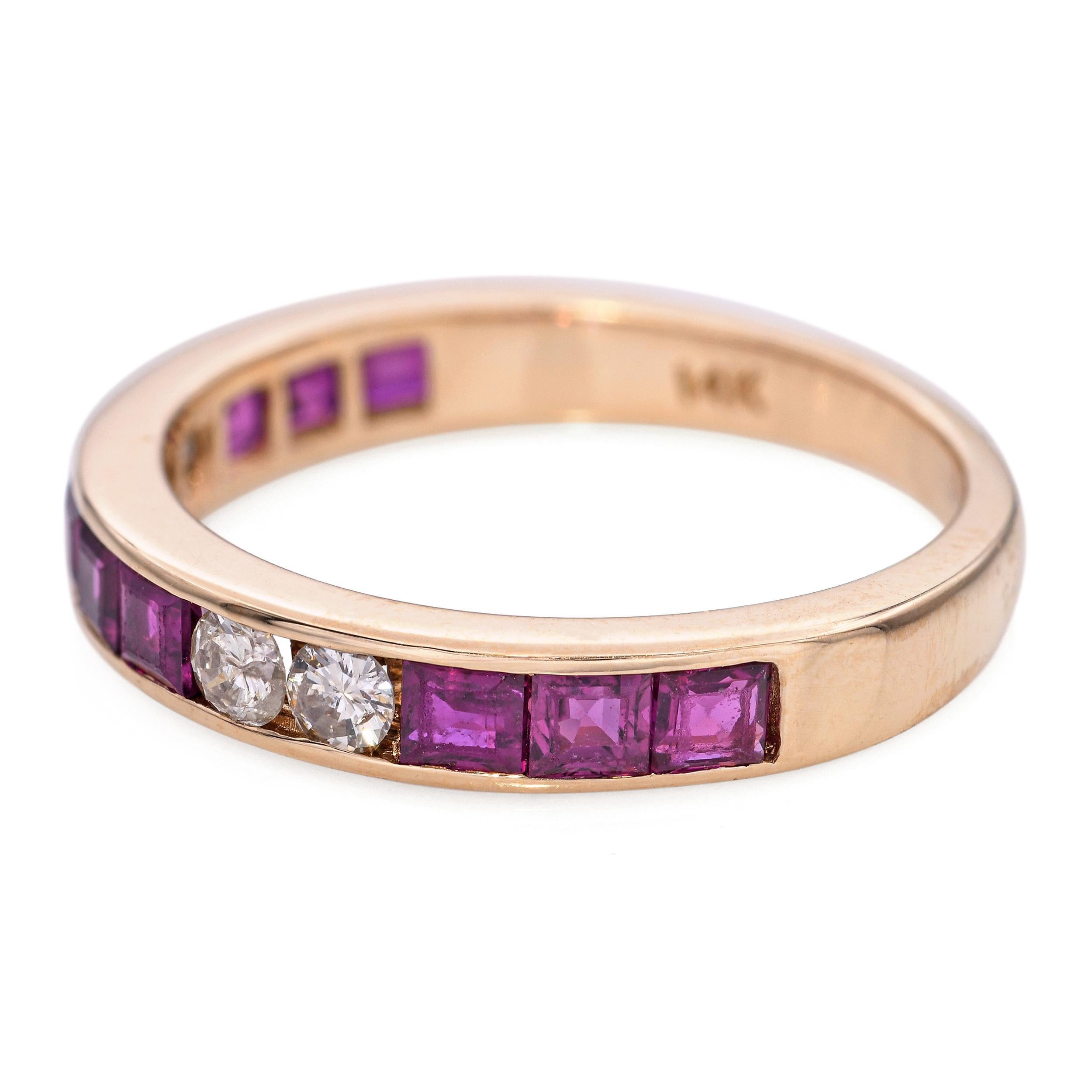 Bracelet en or jaune 14k serti de rubis et de diamants Pour femmes en vente