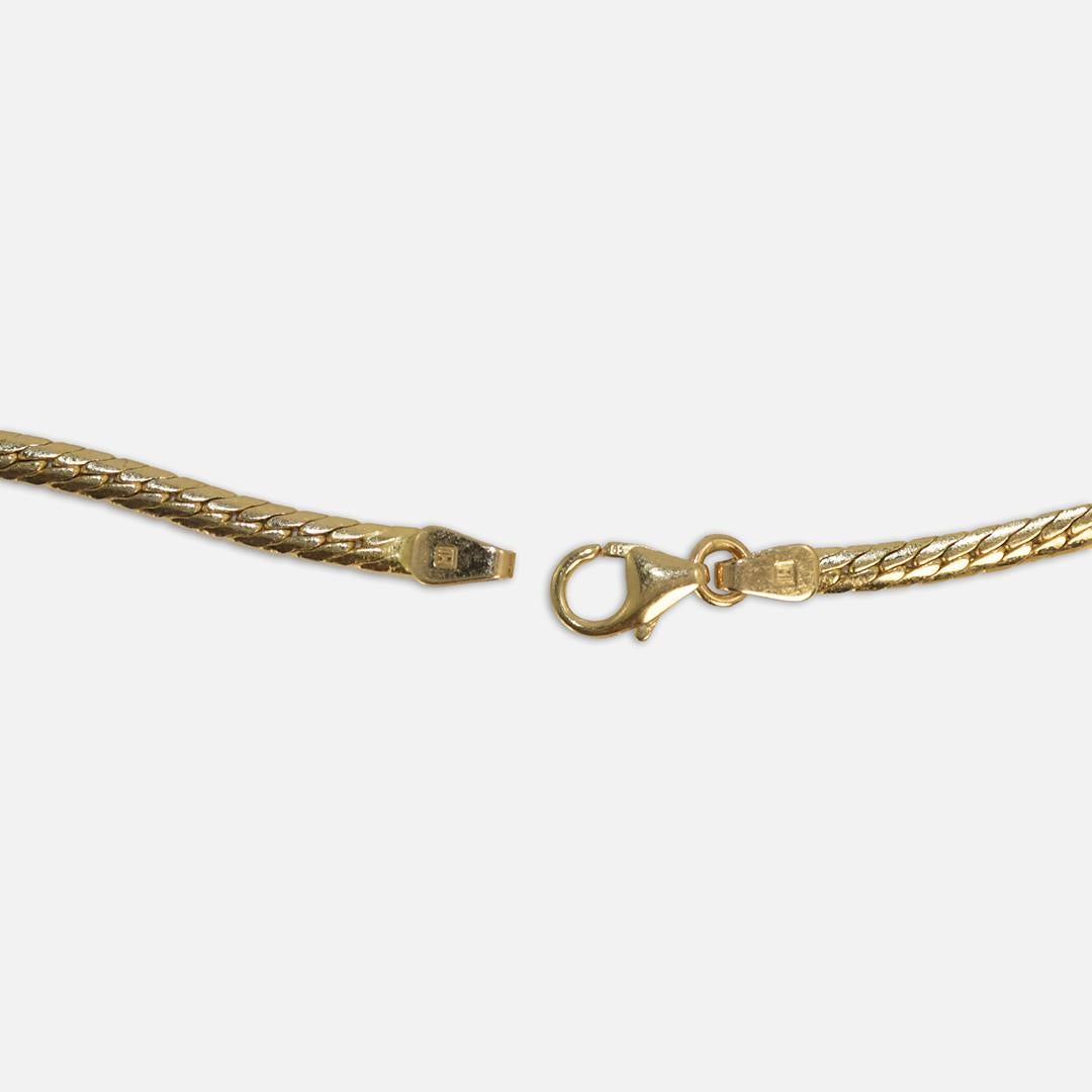 14K Yellow Gold Ruby and Diamond Necklace 1.50ct In Excellent Condition For Sale In Laguna Beach, CA