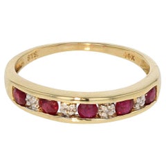 Used 14K Yellow Gold Ruby and Diamond Ring