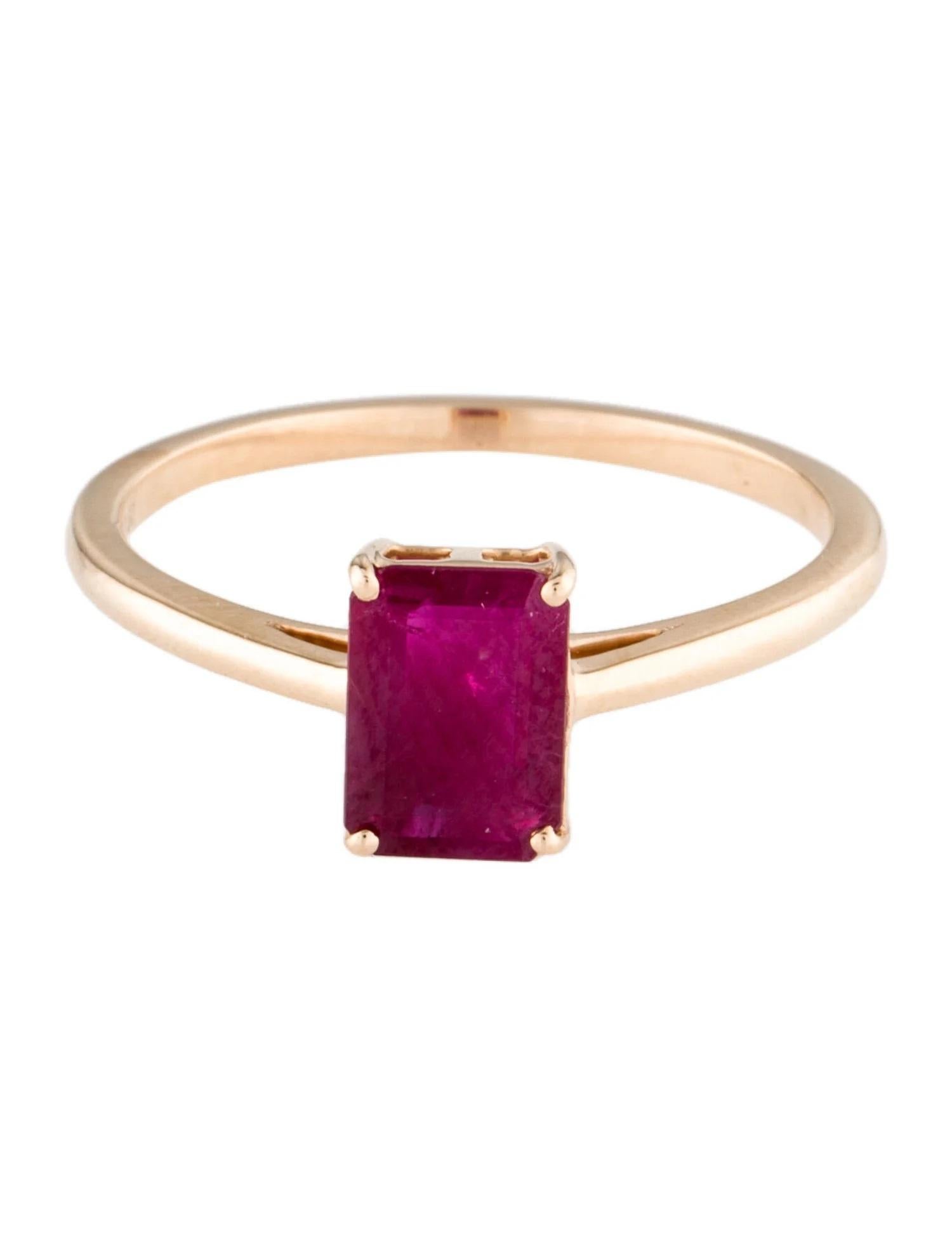 Artist 14K Yellow Gold Ruby Cocktail Ring: Timeless Elegance & Brilliance For Sale