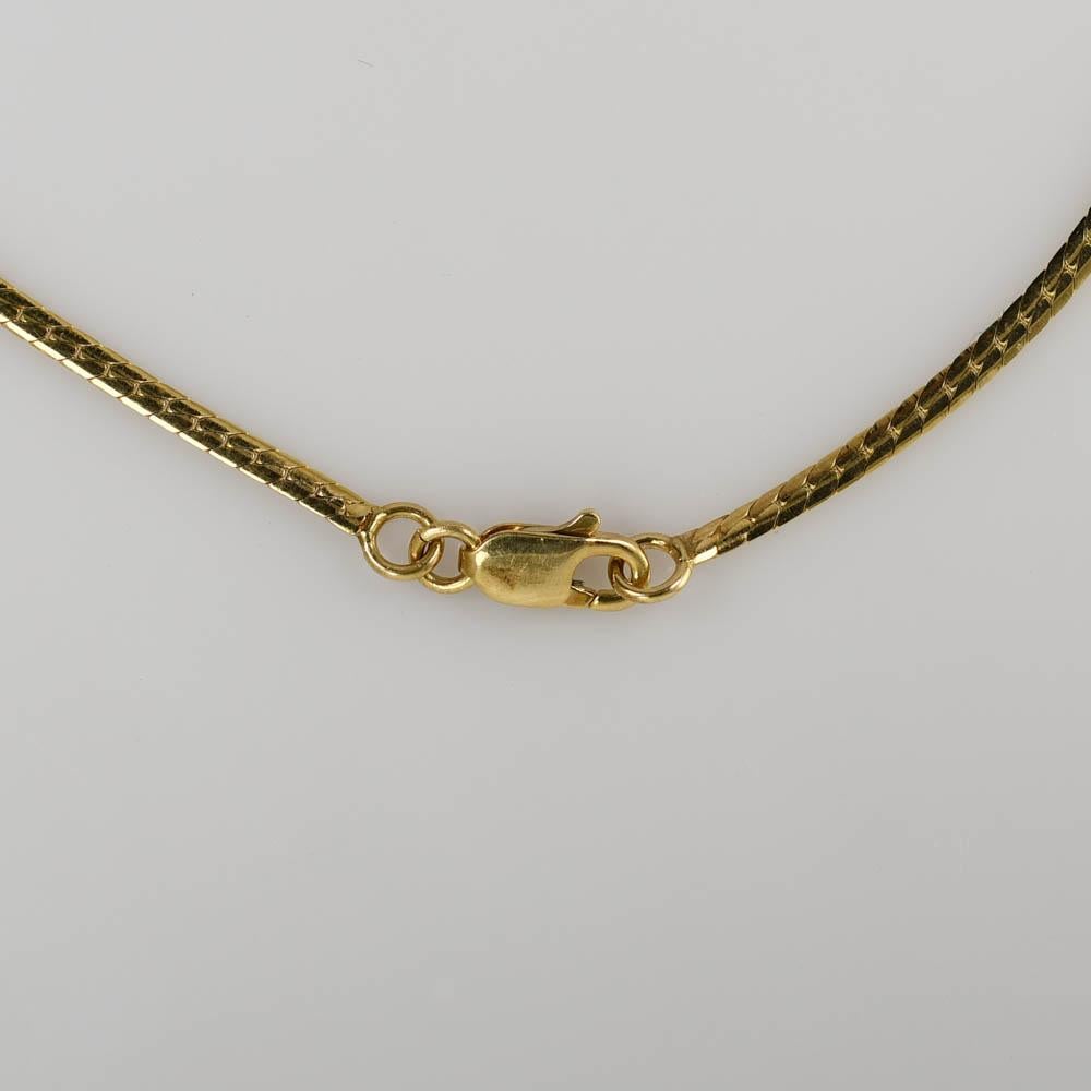 Halskette aus 14 Karat Gelbgold mit Rubin und Diamant .50 Karat Rubin, .50TDW im Angebot 2