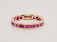 14 Karat Yellow Gold Ruby Eternity Band