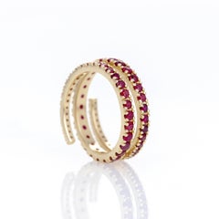 14K Yellow Gold Ruby Eternity Wrap Ring