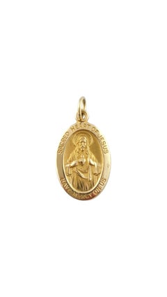 14K Yellow Gold Sacred Heart of Jesus Charm #16215