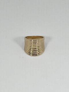 14k Yellow Gold Saddle Ring