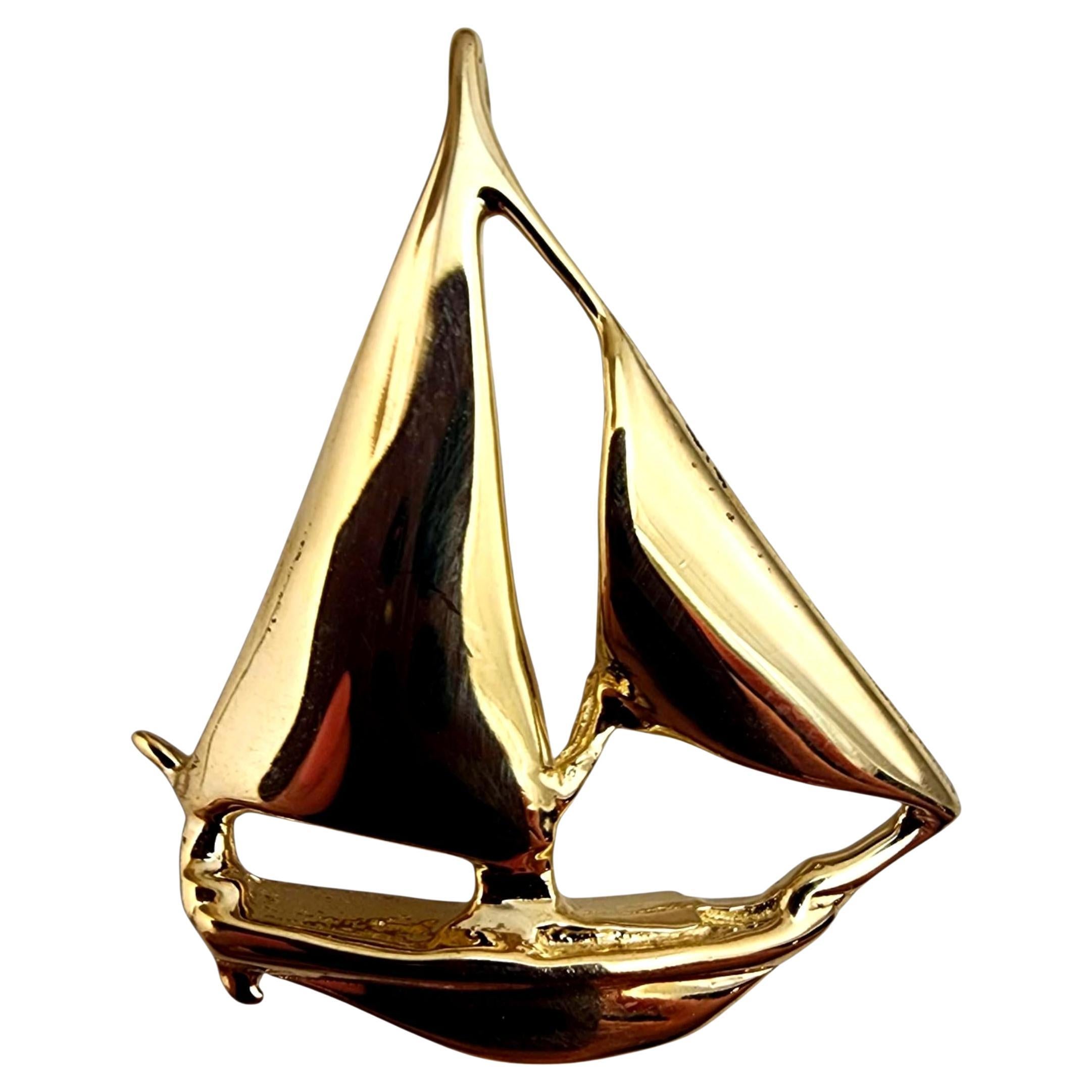 Colgante Velero Oro Amarillo 14K #22495
