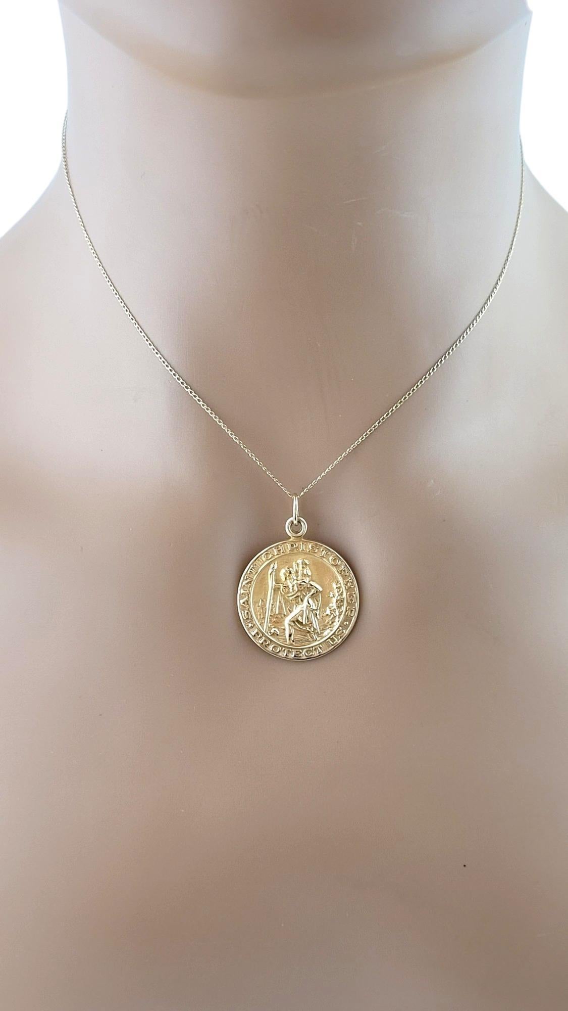 Colgante de oro amarillo de 14 quilates San Cristóbal #16207 2