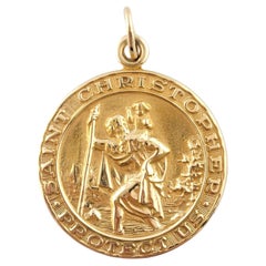 14K Yellow Gold Saint Christopher Pendant #16207