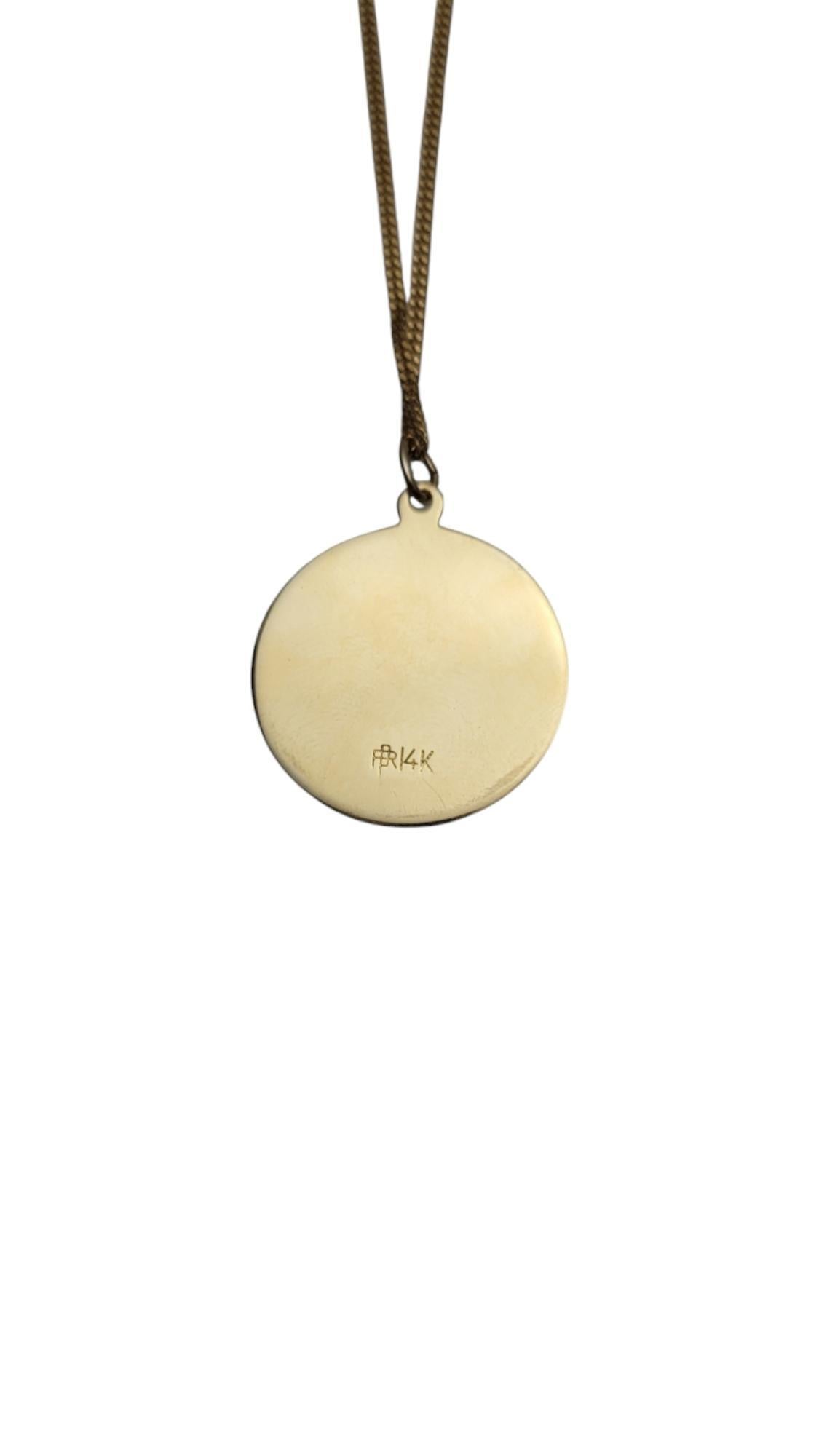 14K Yellow Gold Saint Michael Medal Necklace #19826 3