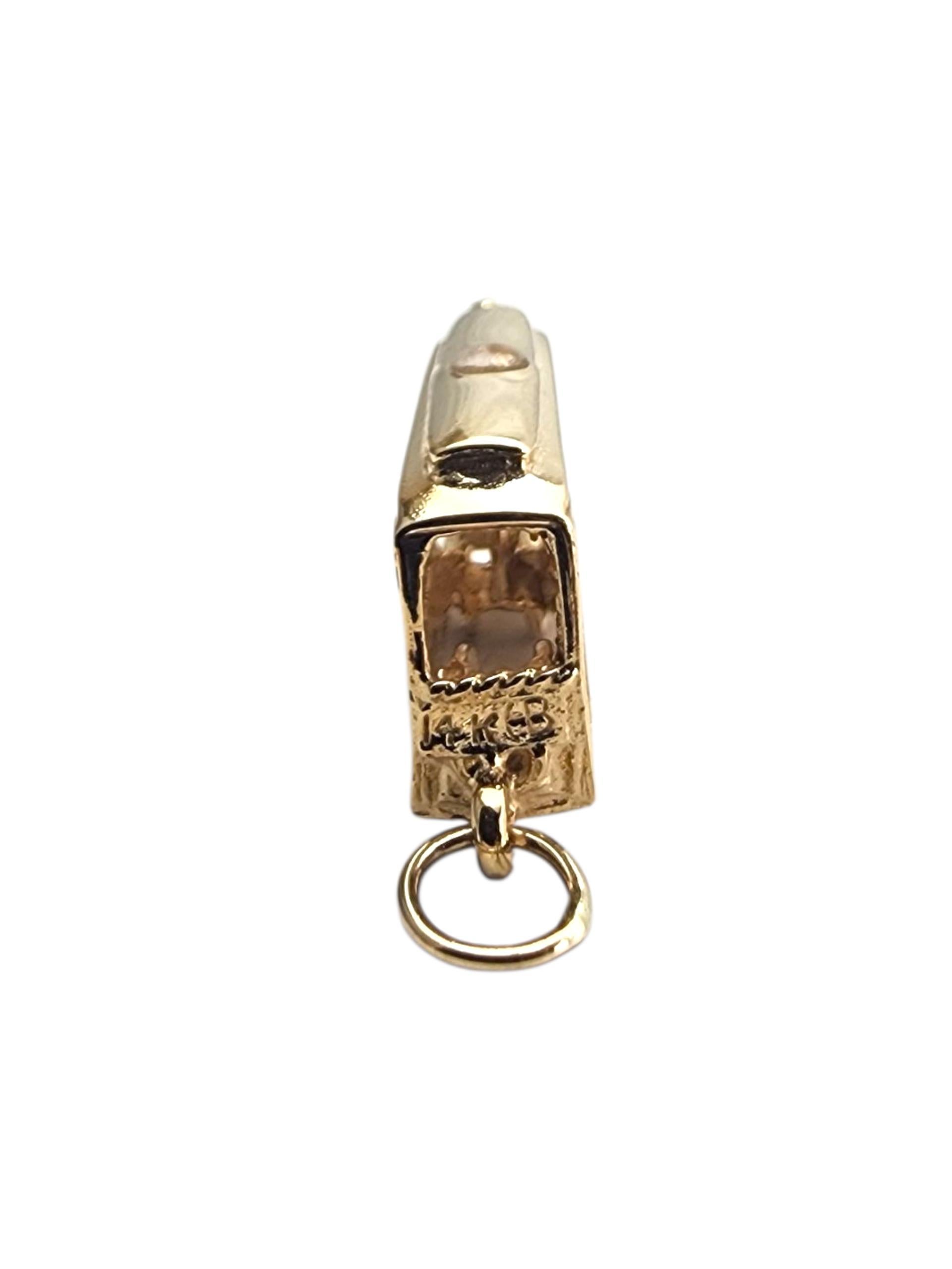 14k Yellow Gold San Francisco Cable Car Charm #22843 For Sale 2