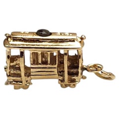 14K Yellow Gold San Francisco Cable Car Stanhope Charm #25426