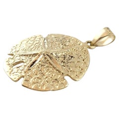 14K Yellow Gold Sand Dollar Pendant #15226